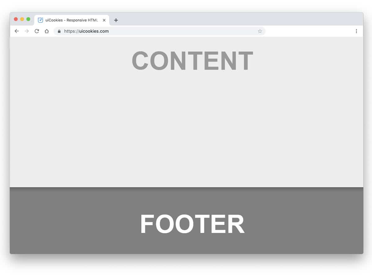 footer with parallax effect