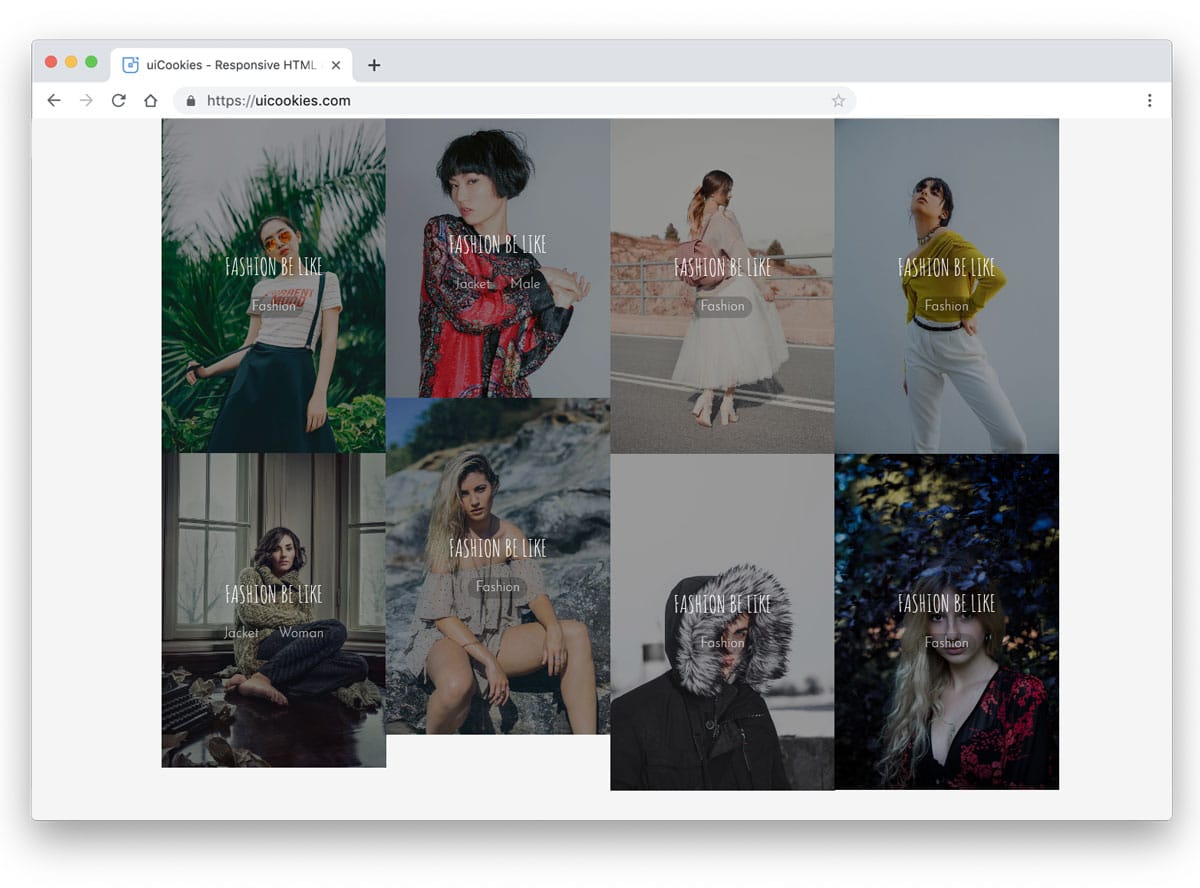 bootstrap gallery with tags