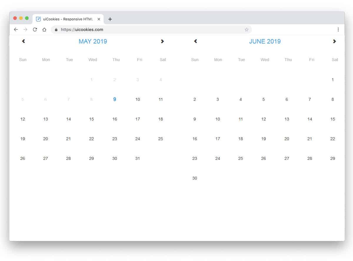 simple and easy to use calendar 