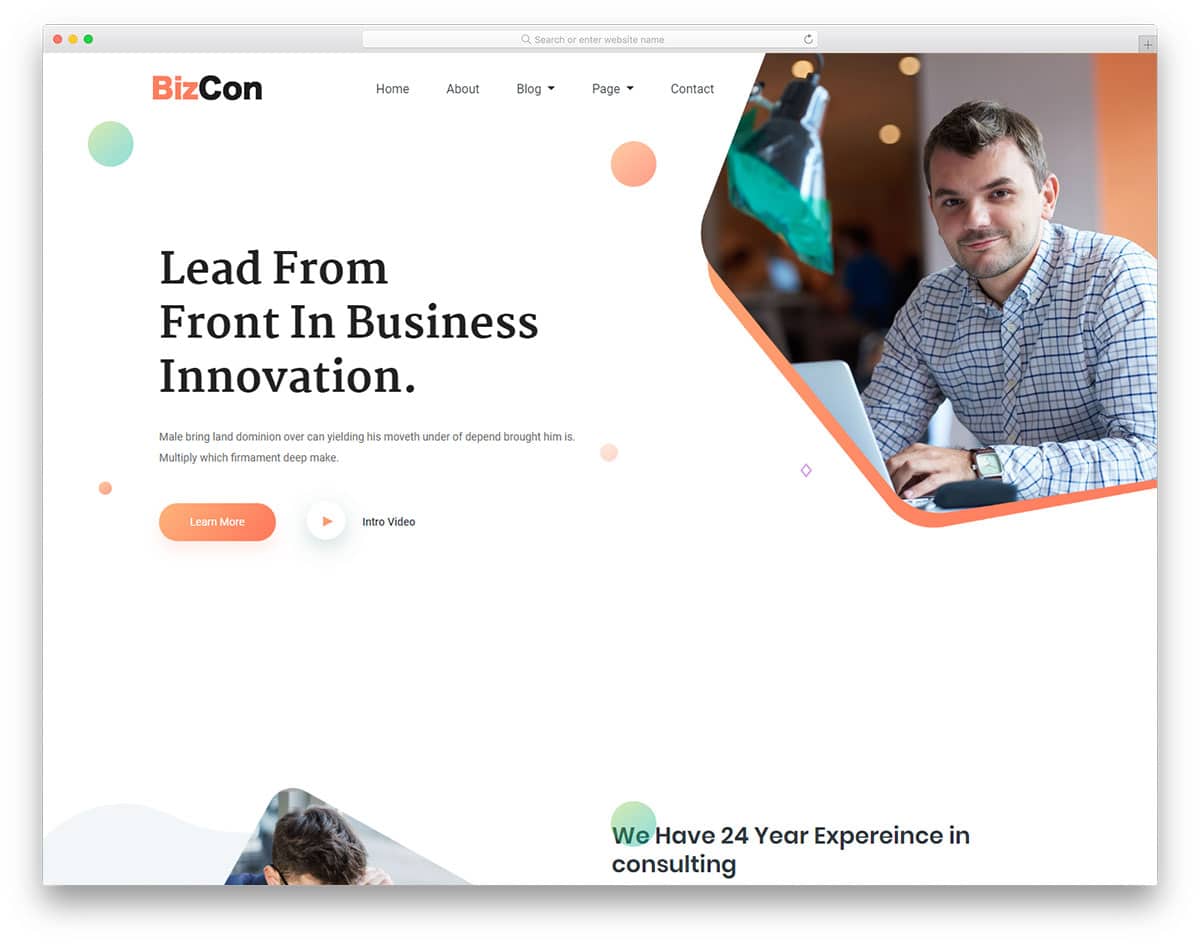 bootstrap header with lively background