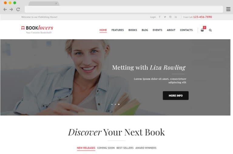 29 Best Author Website templates for Authors Publishers and Bookstores