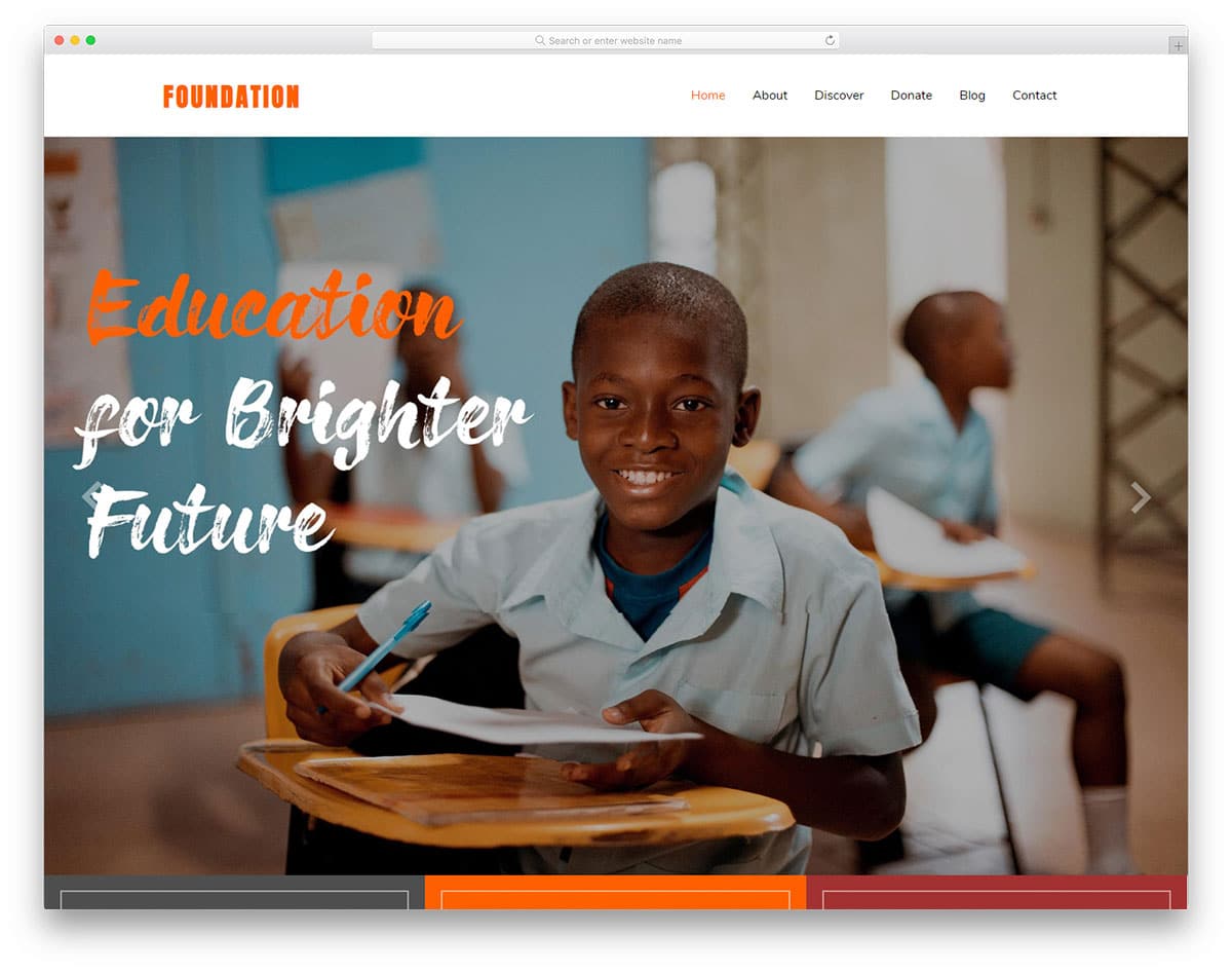 cool looking image slider in the header section