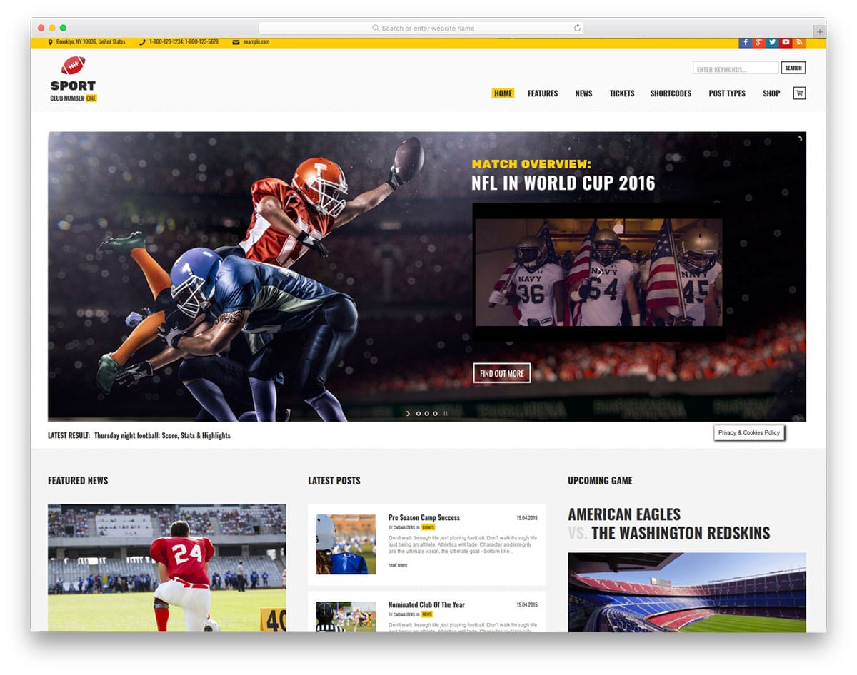 perfect theme for sports news and magazine websites