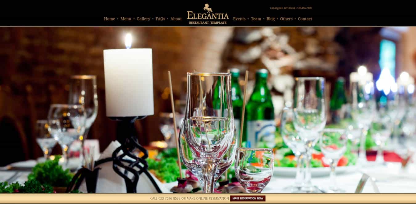 restaurant website templates elegantia