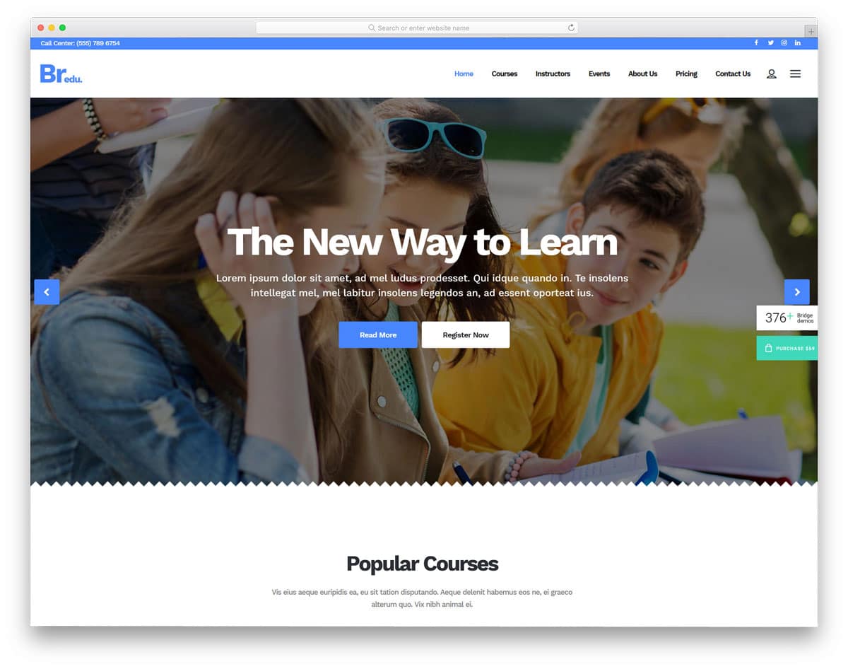 multipurpose education website WordPress theme