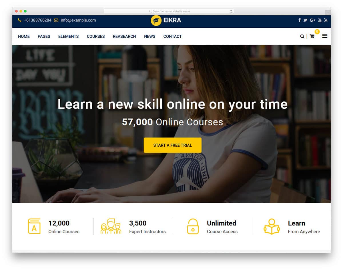 feature-rich online course wordpress theme