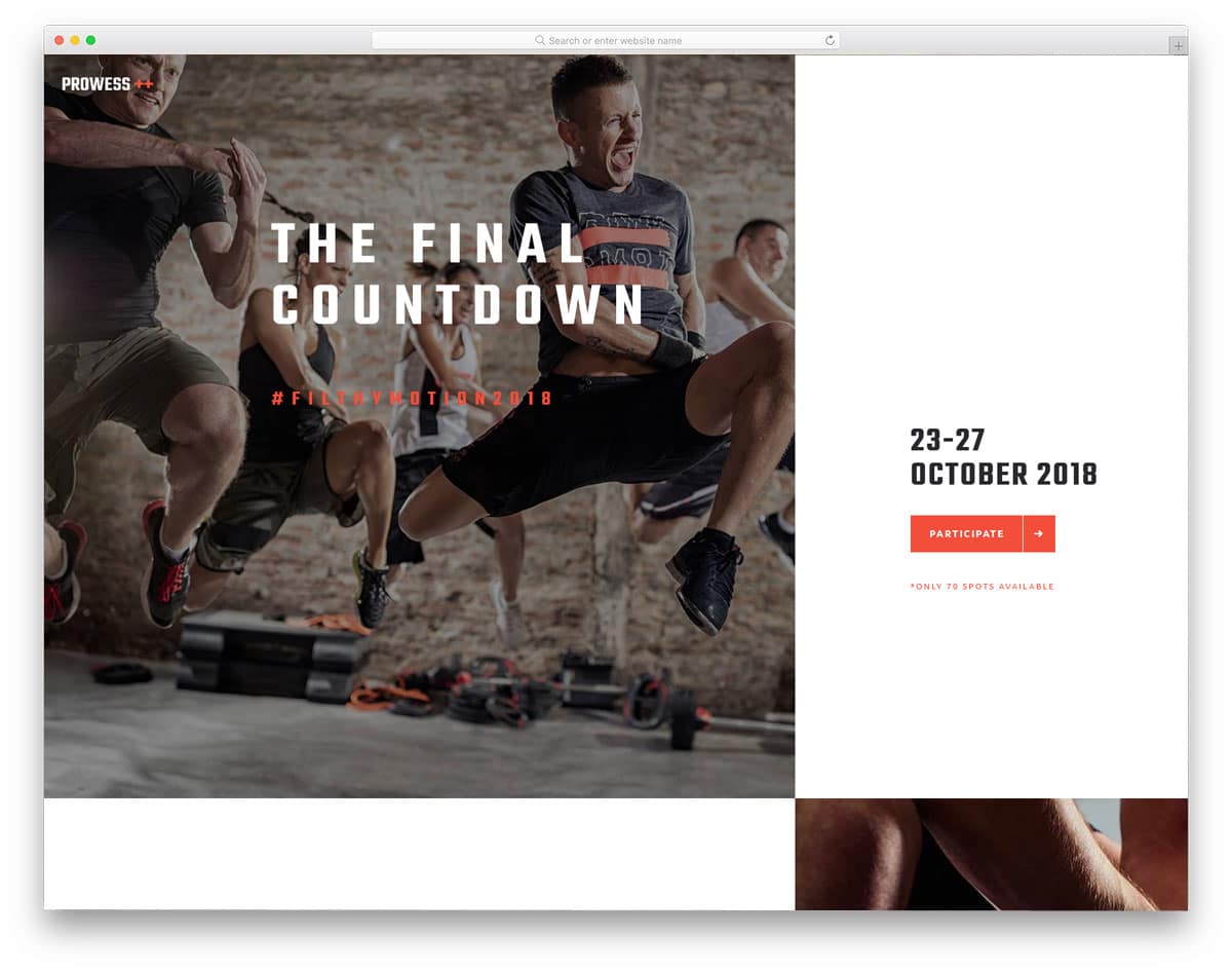 martial arts events and program wordpress theme