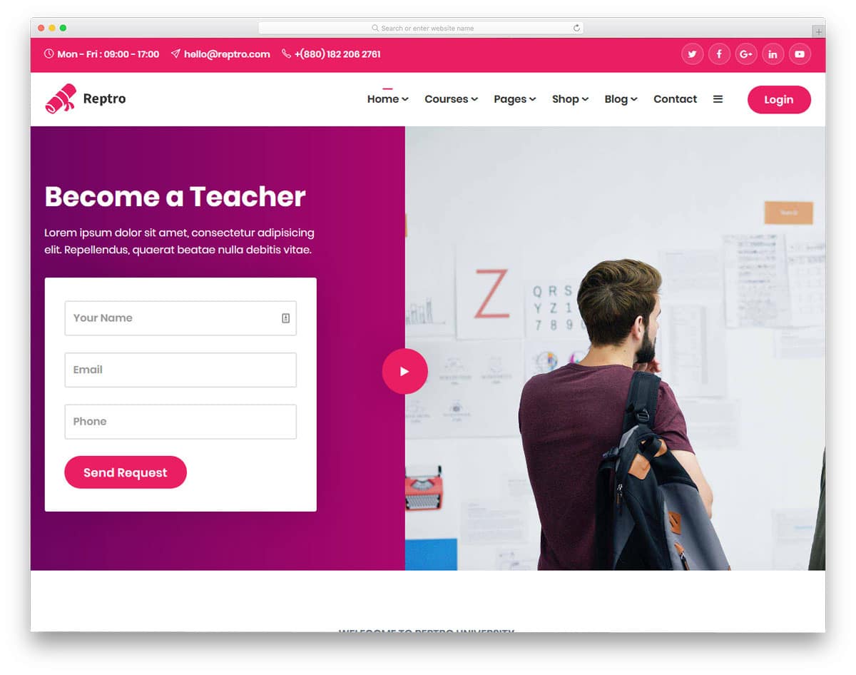 conversion centered education wordpress theme
