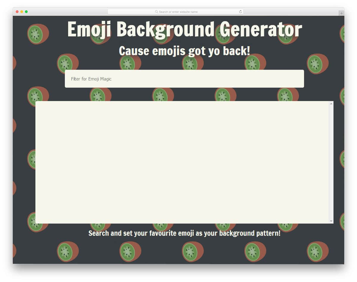 emoji-based background pattern generator