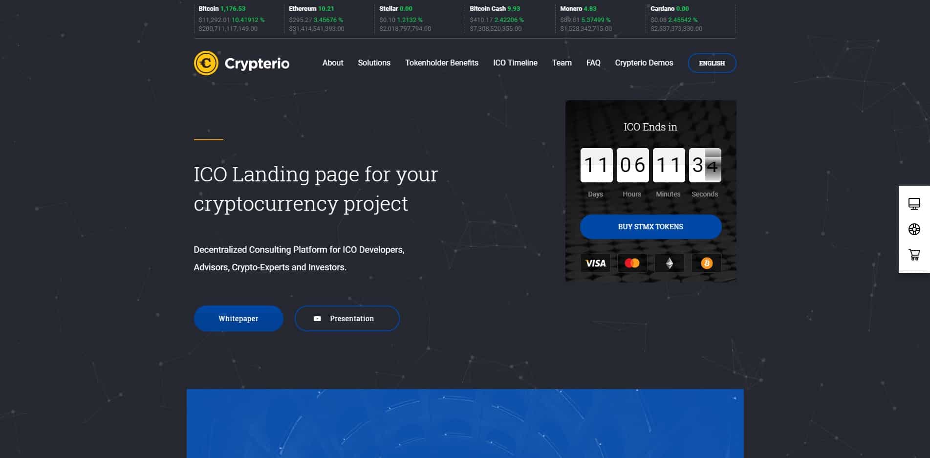 crypterio technology website template