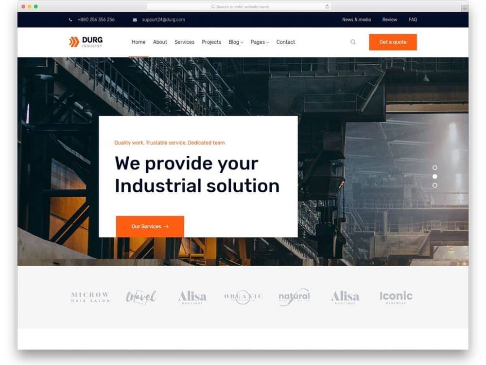 37 Free Industrial Website Templates To Make A Global Reach In 2021
