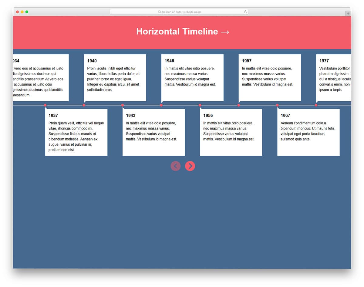 horizontal navigation menu design