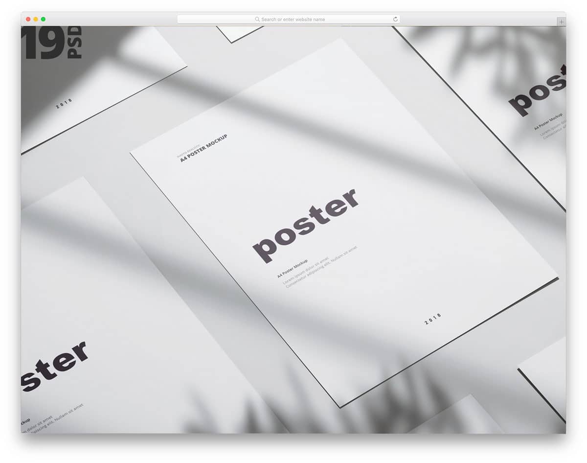 Download 34 Poster Mockups For Attention Grabbing Creative Poster ...