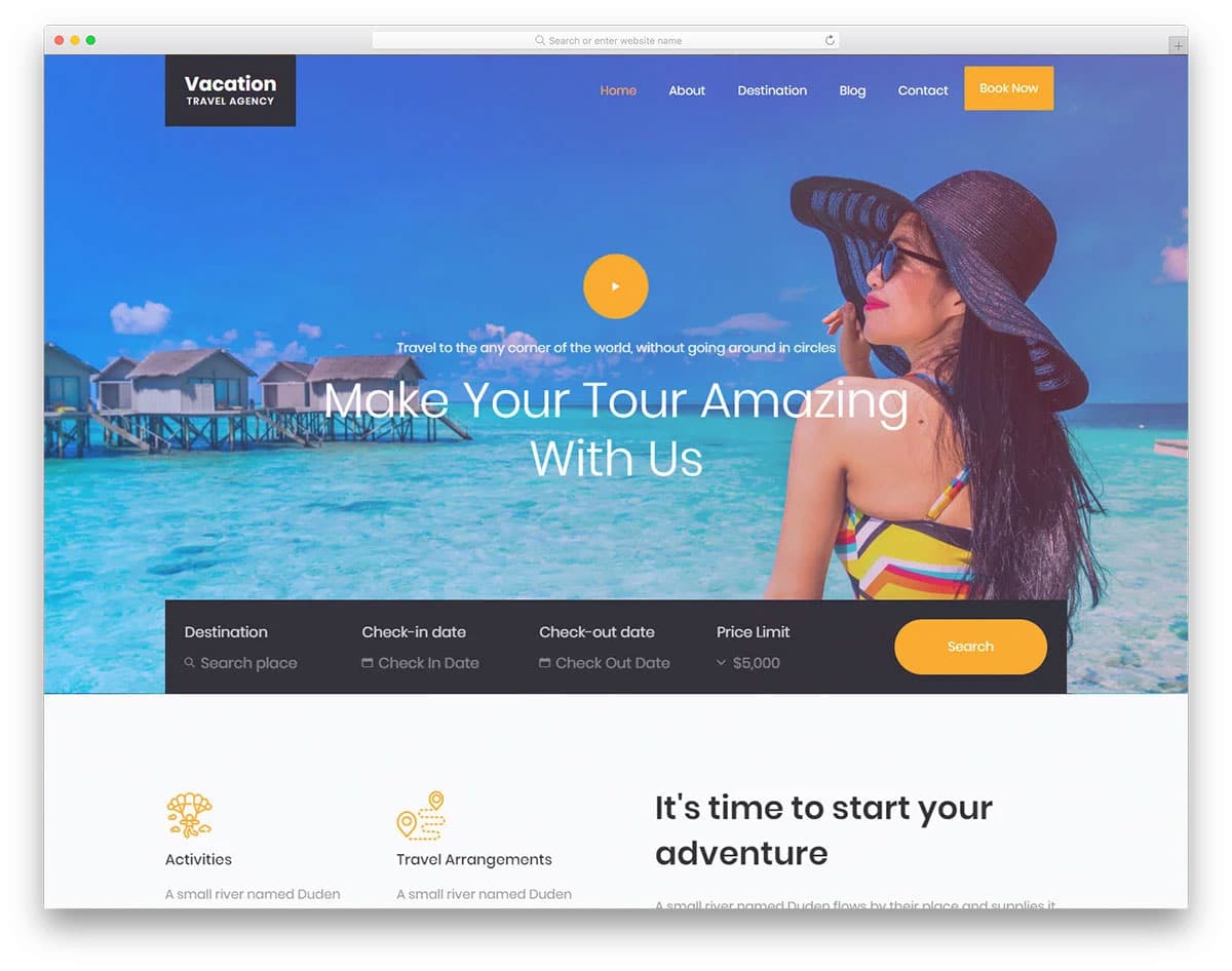 travelex travel & tour agency html template free download