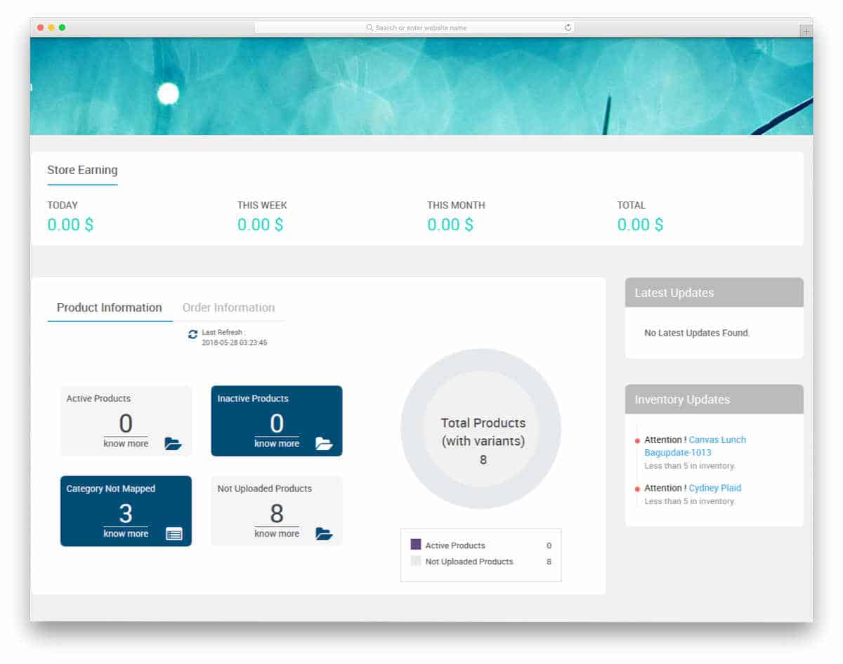 Best Buy Canada shopify app dashboard