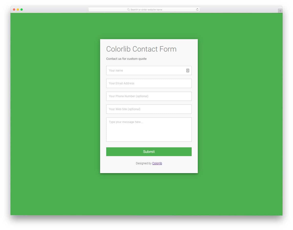 easy to use contact form