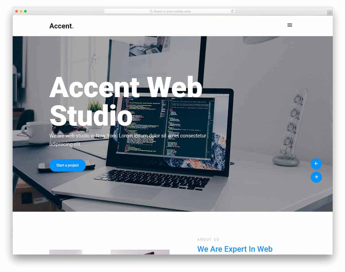 Accent business portfolio template