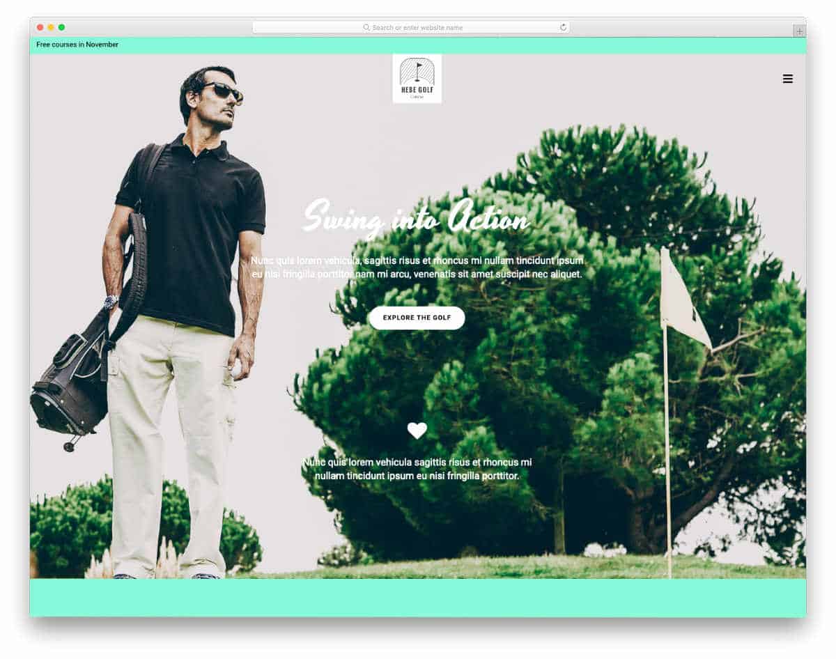 WordPress golf theme