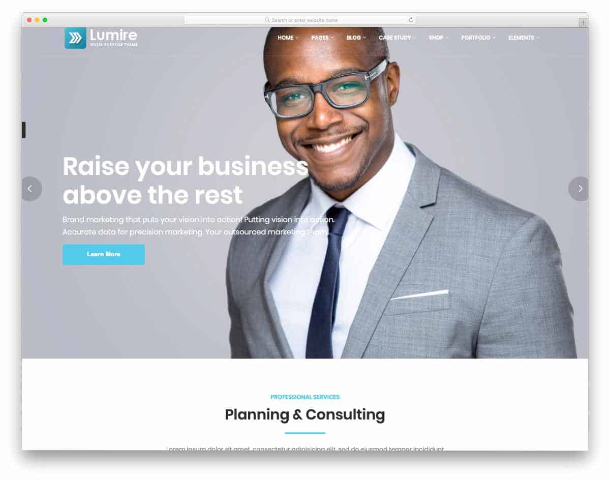 businesslike website template