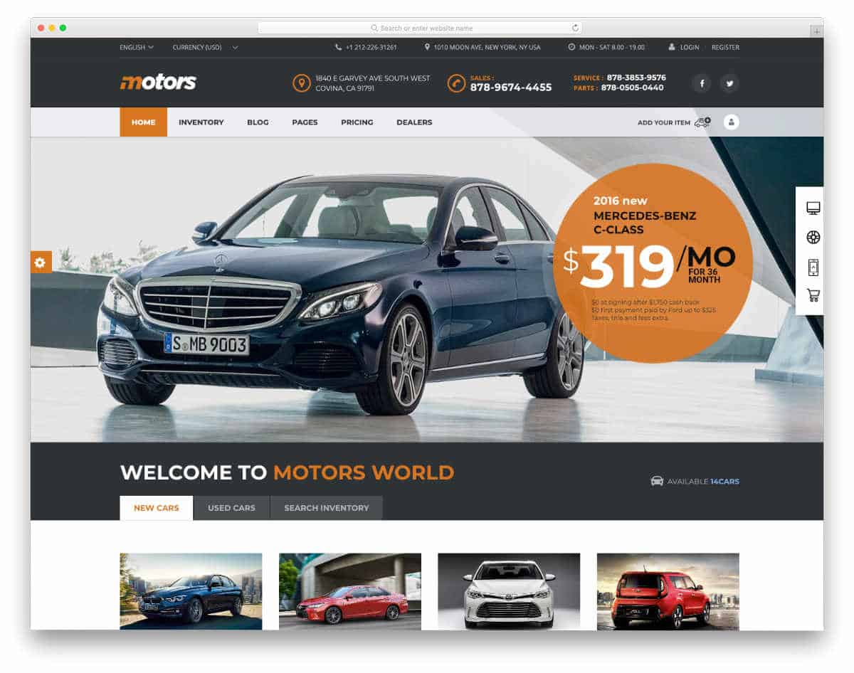 classifieds website template for motors