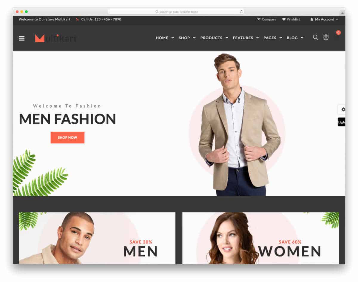 ecommerce website template
