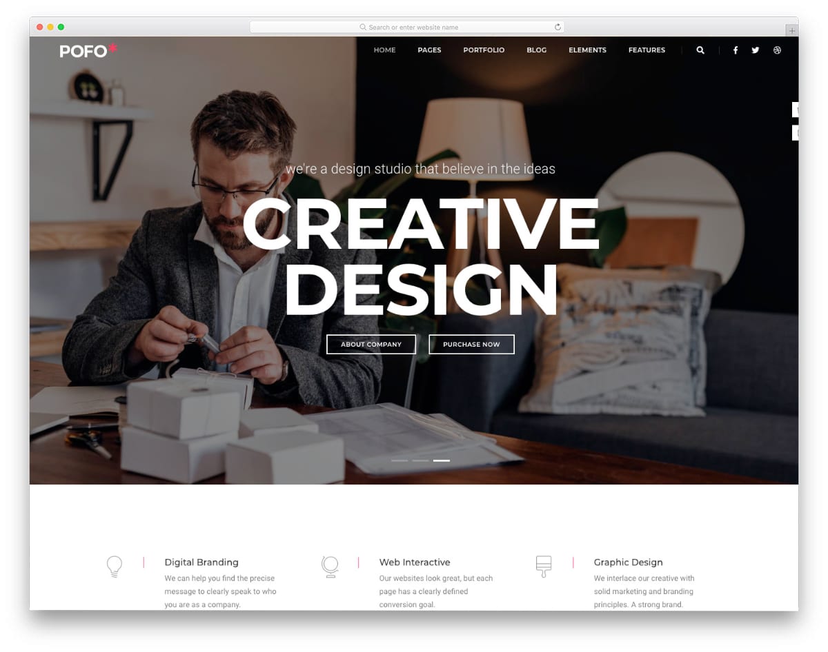 website template with multiple cusotmization options