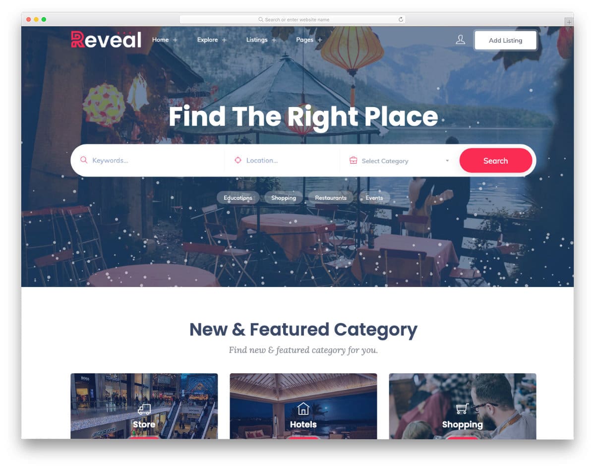 interactive directory website template