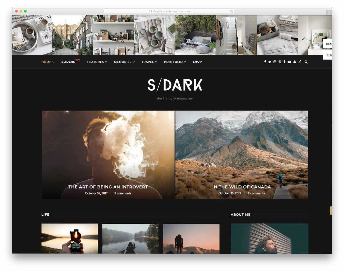 header design for magazines