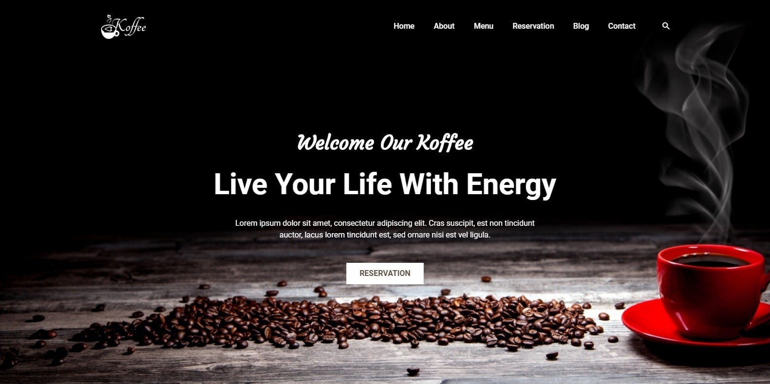 18 WordPress Coffee Shop Website Template 2020