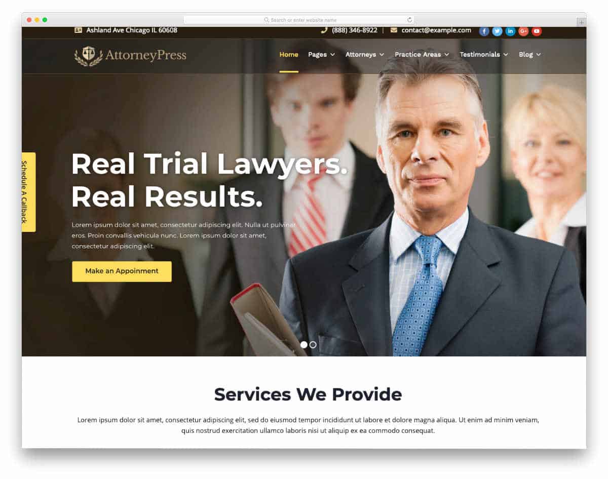 premium looking notary website template