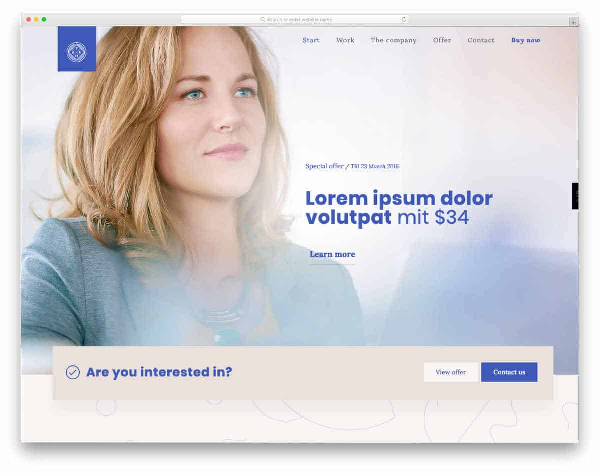 website template with easy customization options