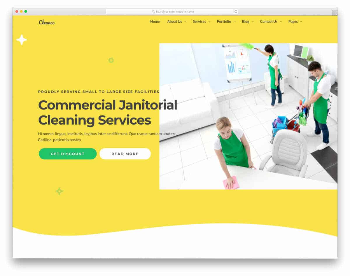 cleaning service website template