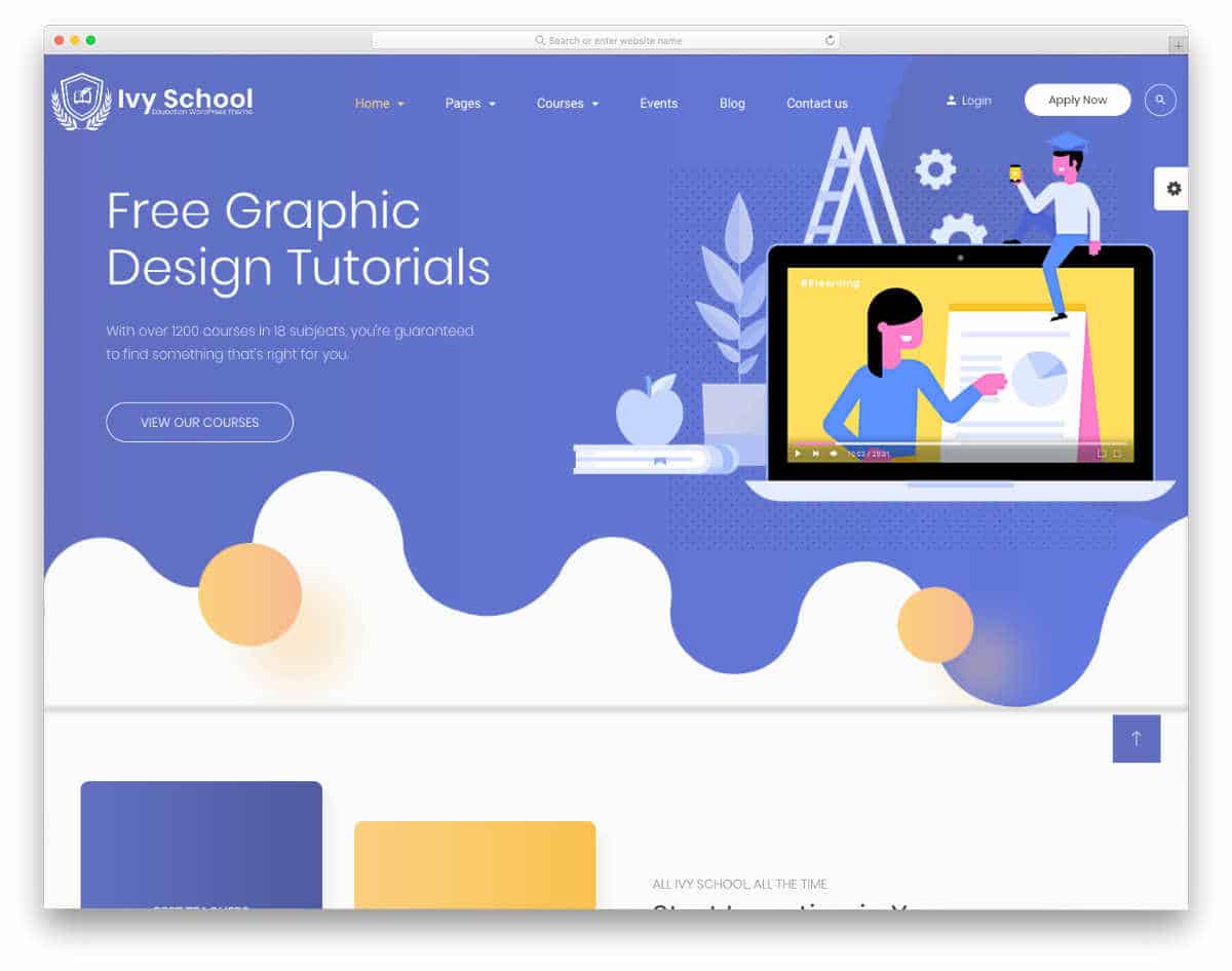 interactive Online Course WordPress Themes