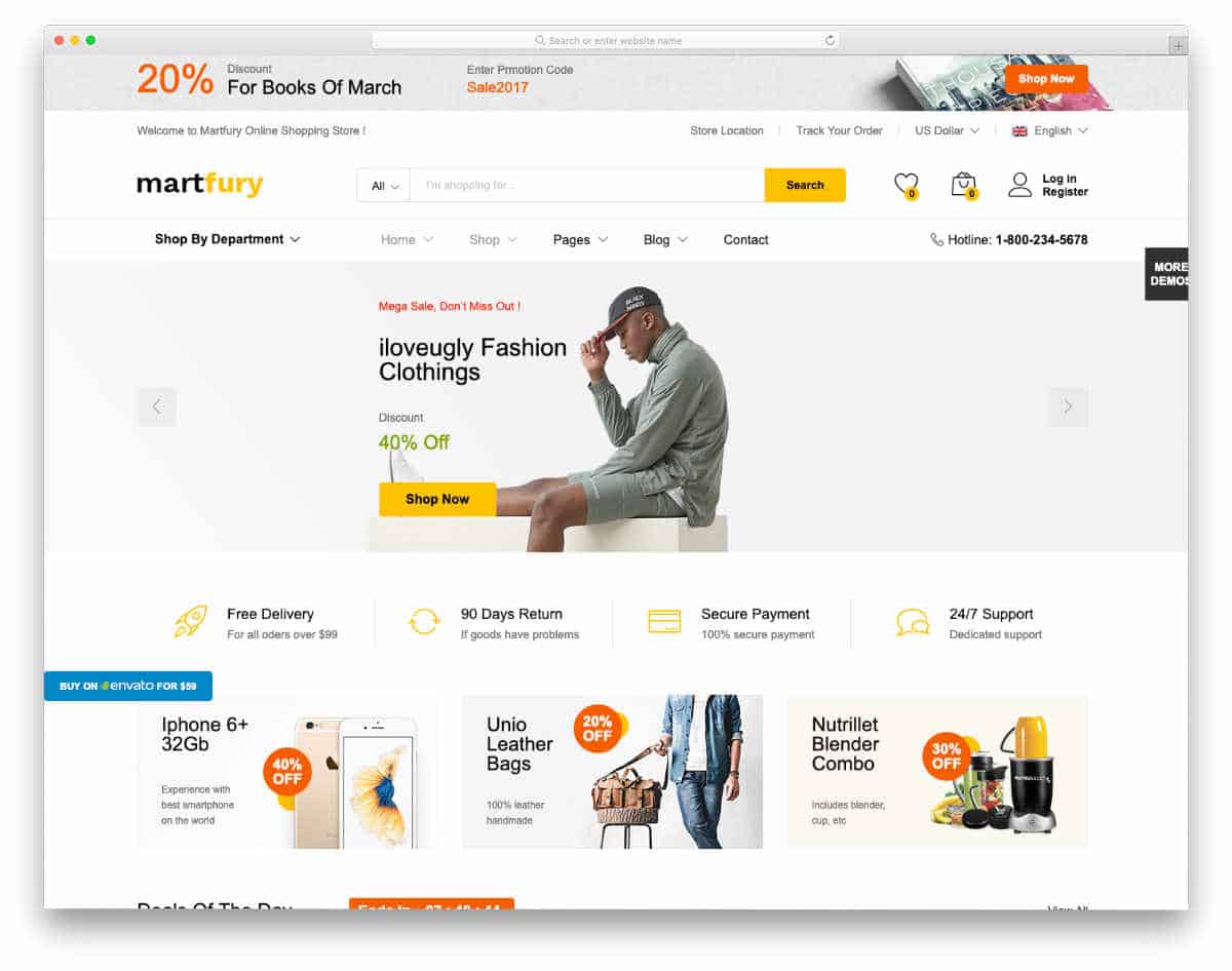 multipurpose eCommerce store website templates