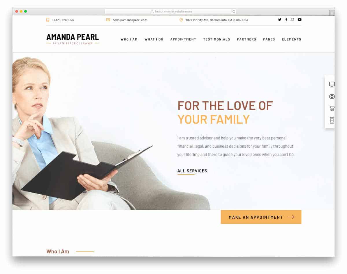 straightforward notary website template