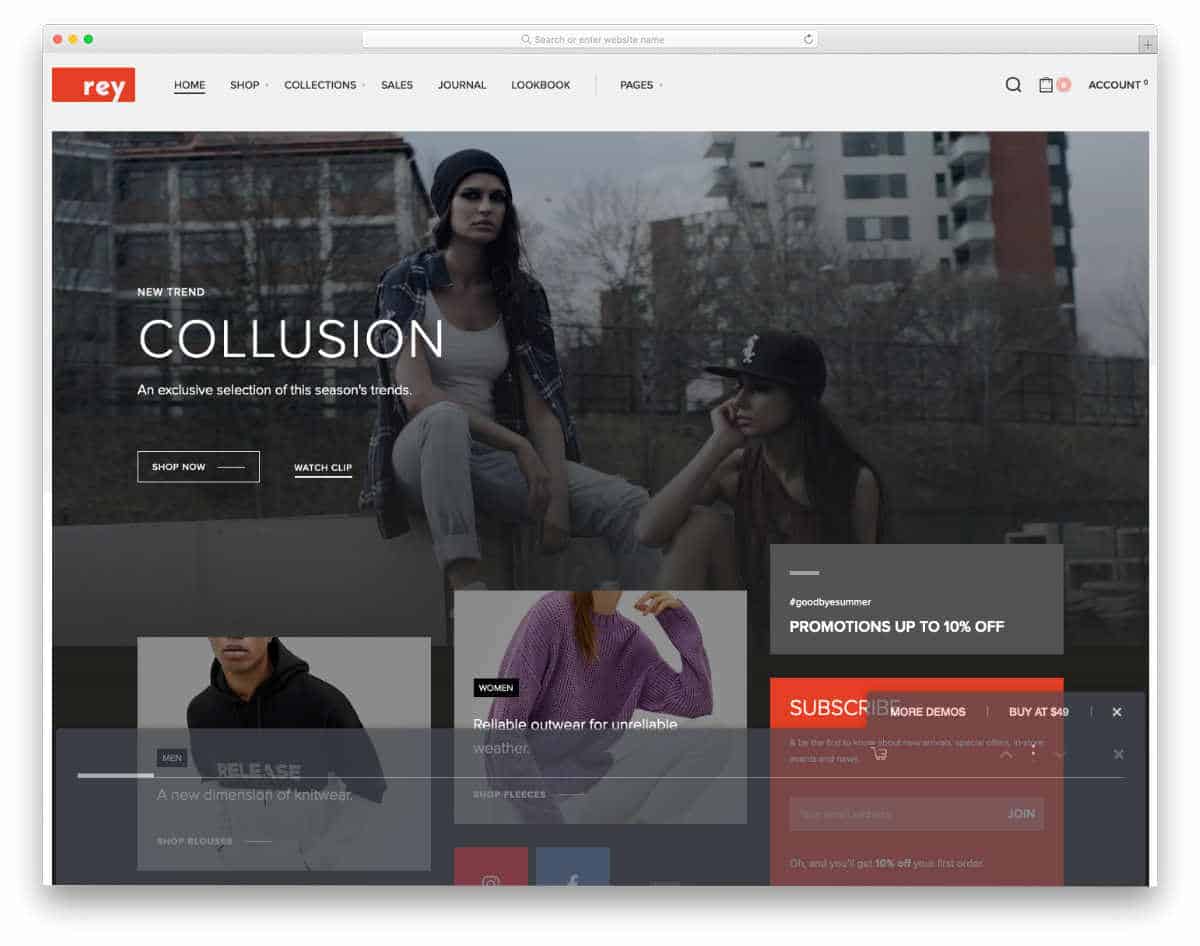 tredny looking website templates