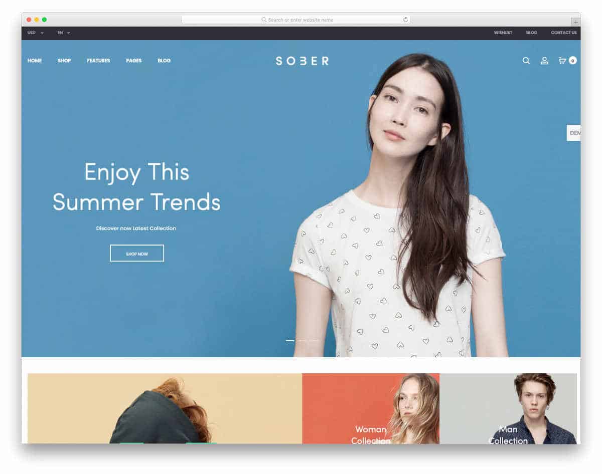 image-rich online store templates