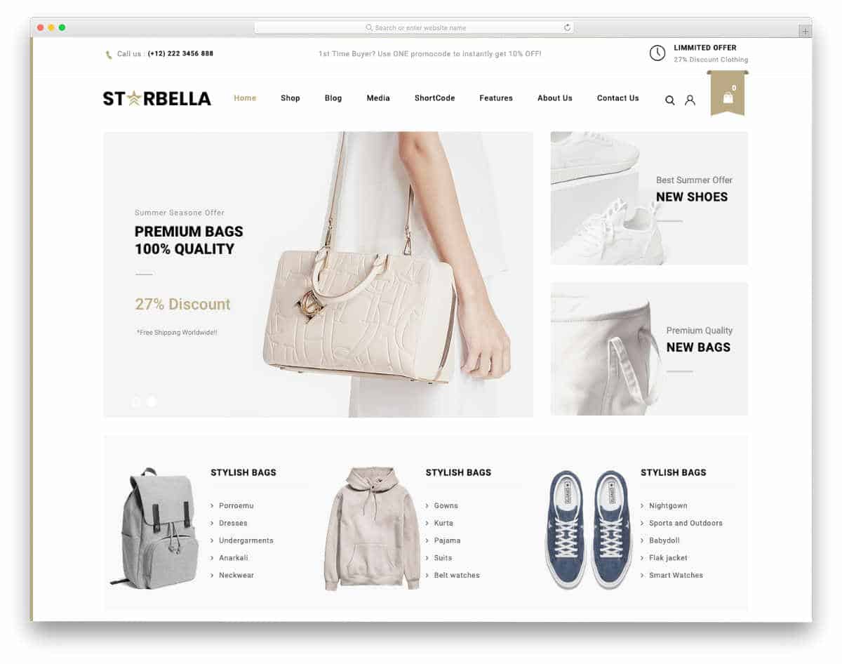clean multipurpose ecommerce website templates