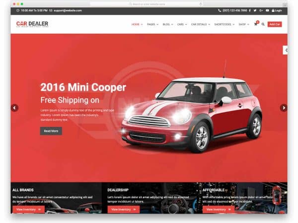 Car dealer website templates for a zippy user experience