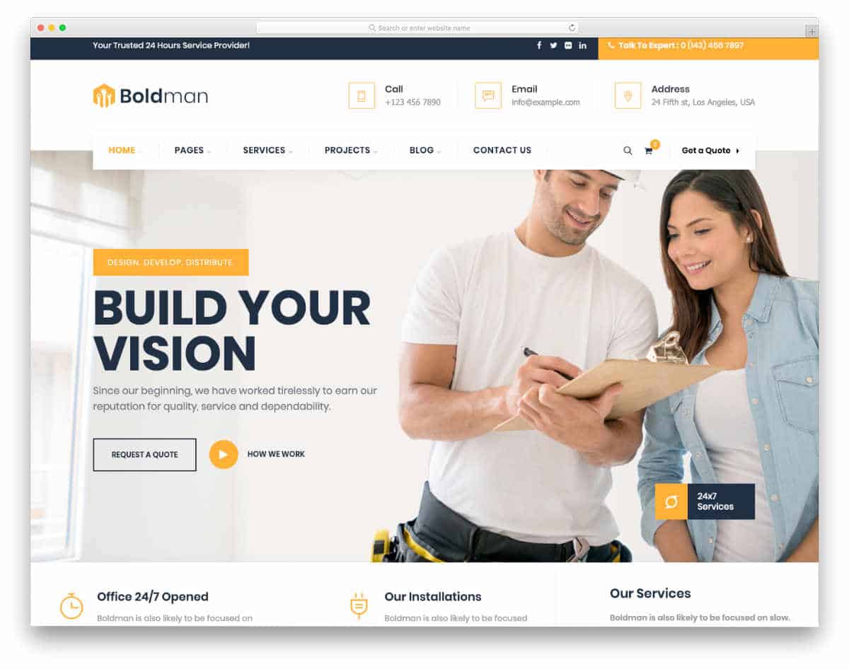plumber wordpress themes with useful features