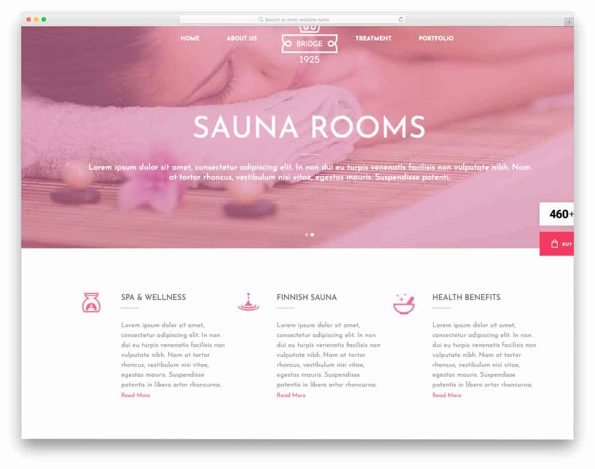 website template with warm color scheme