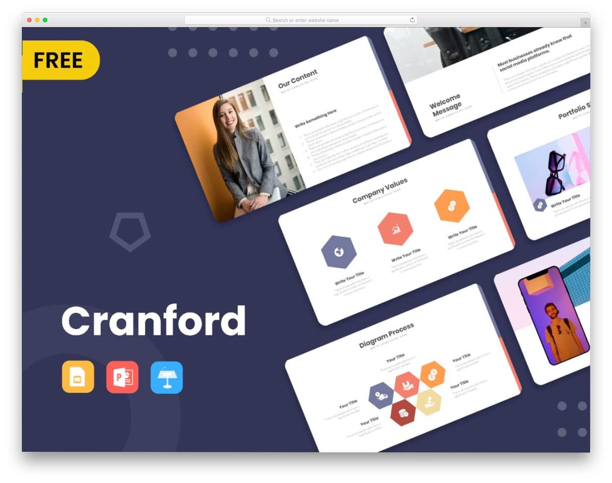 free keynote template with a modern design
