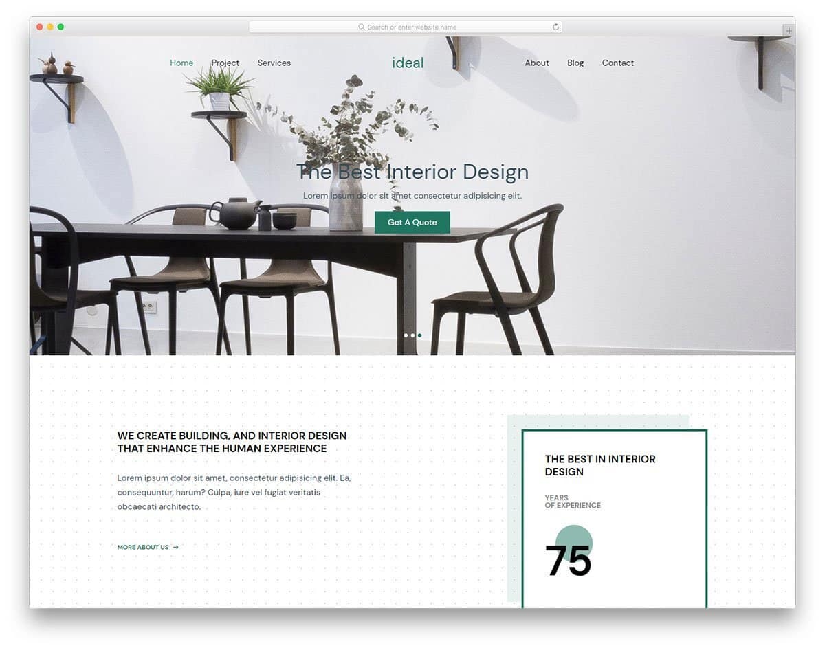 contemporary-style website template