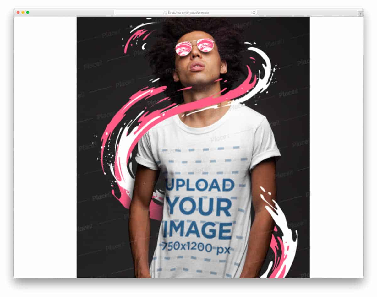 t-shirt mockup with creative elements