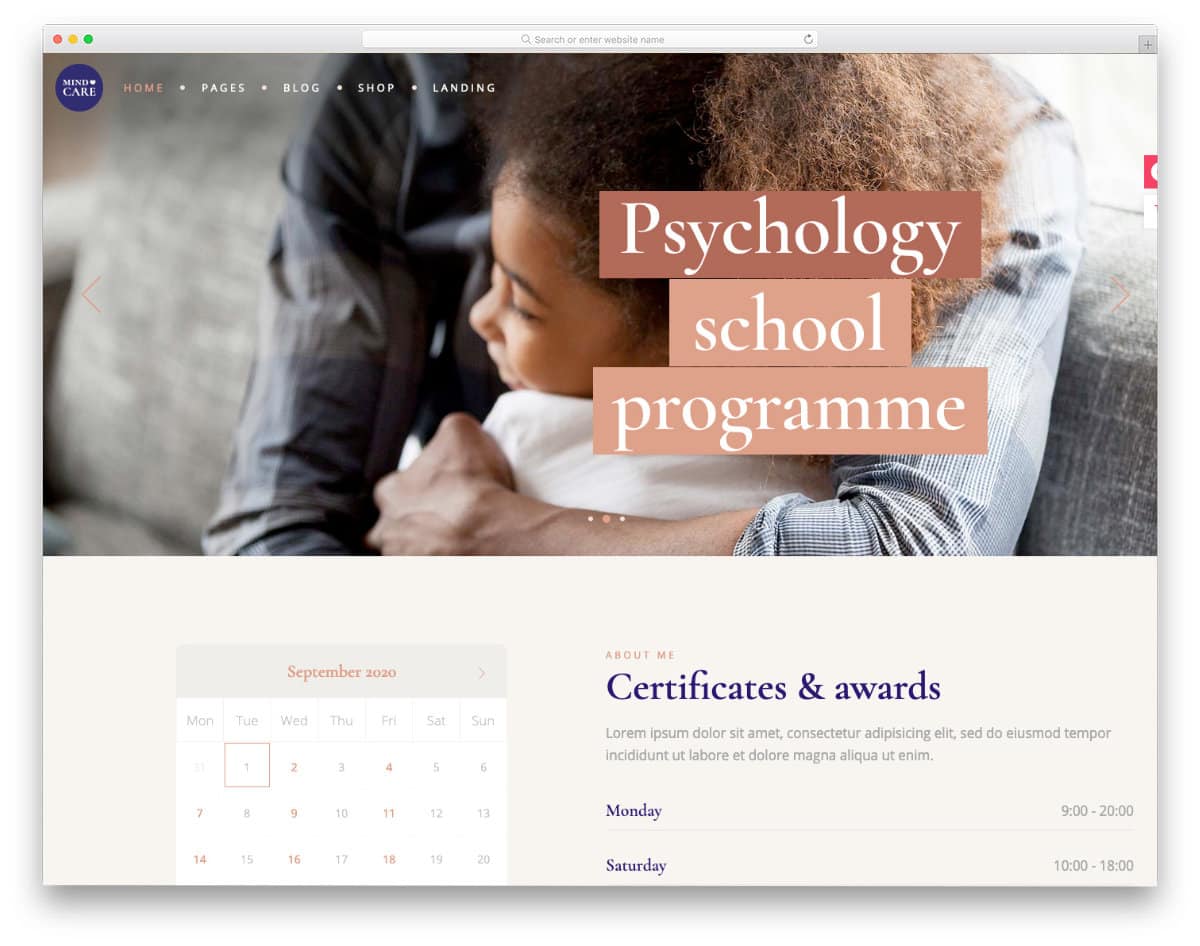 acupuncture and psychotherapy website template