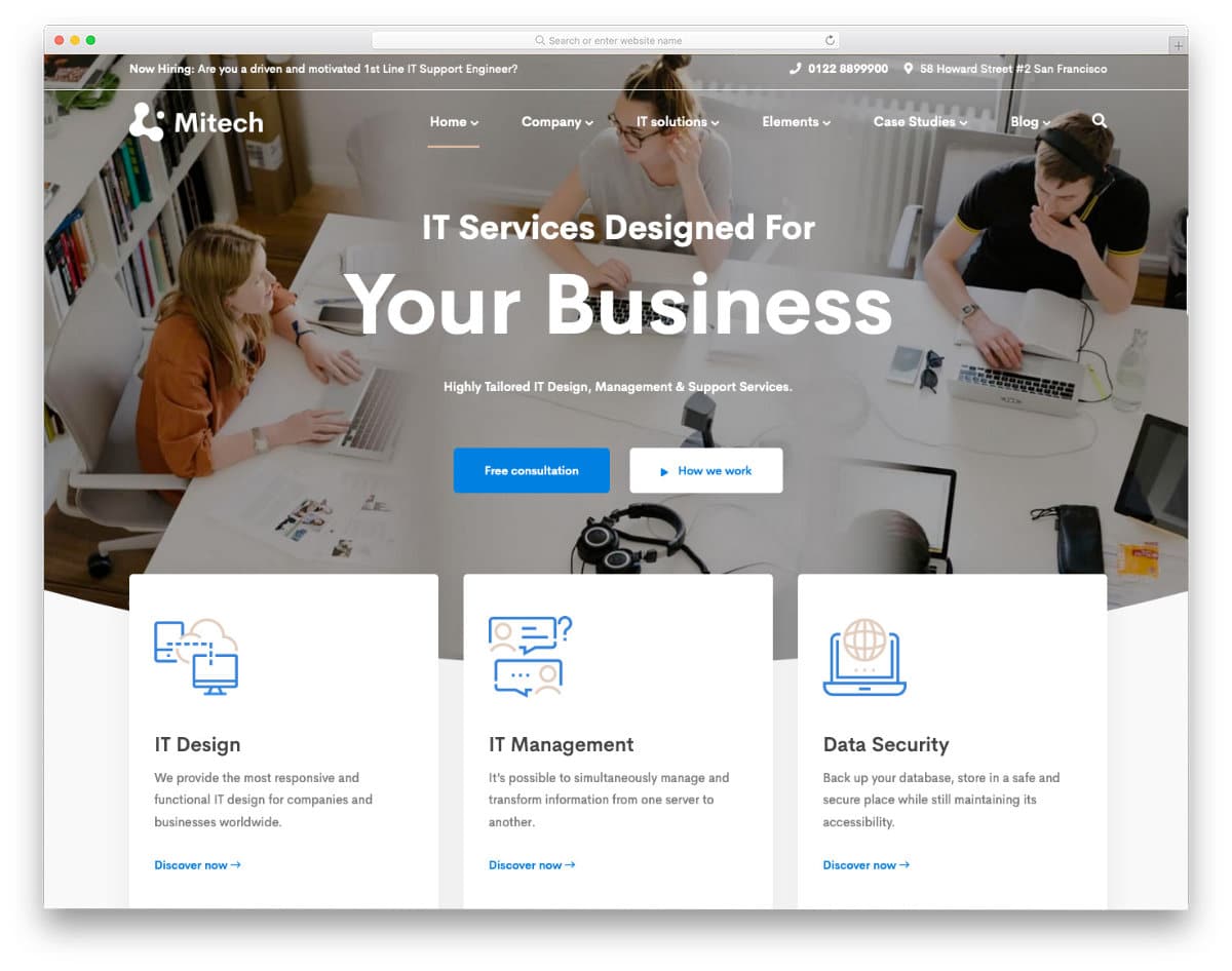 clean IT services website template