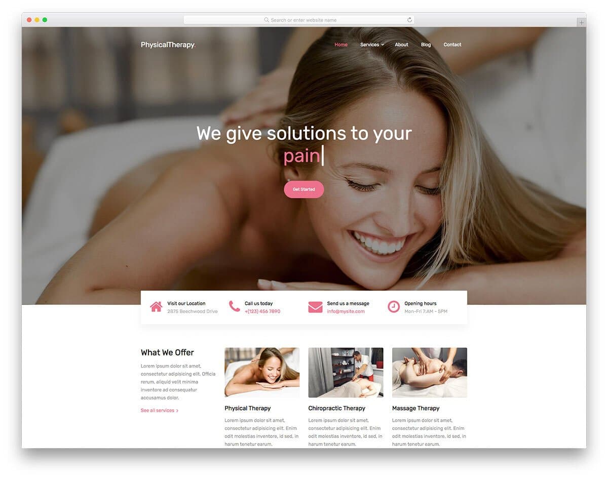 interactive spa and wellness website template