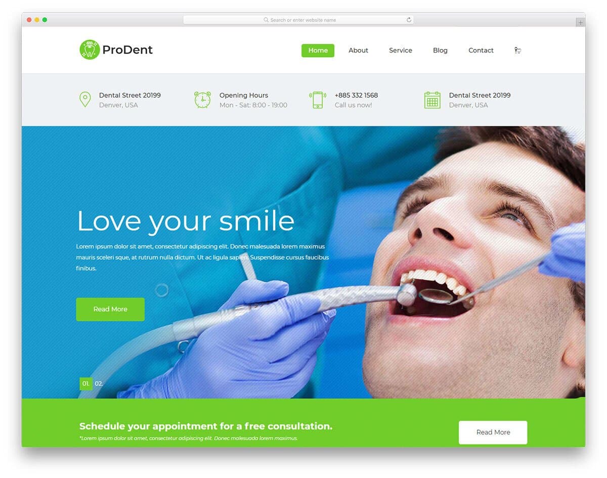 dentist website template