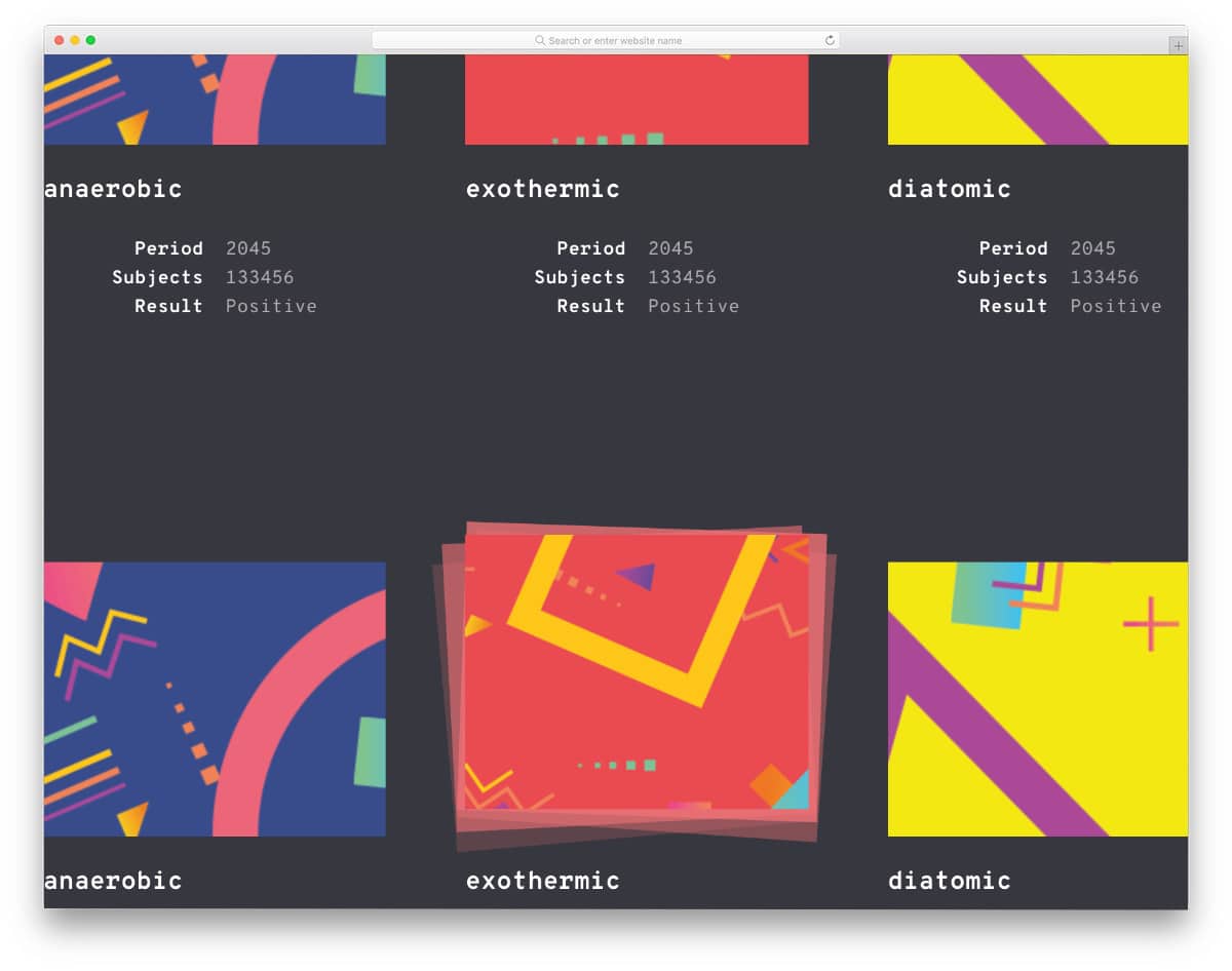 stack hover effects