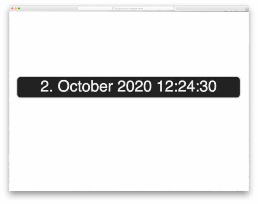 33 Cosy HTML Clock Designs For Modern Websites And Applications In 2020